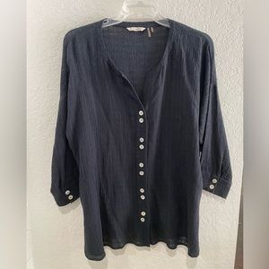XL navy blue soft surroundings blouse/ tunic